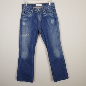 PAPER DENIM & CLOTH Distressed Bootcut Jeans